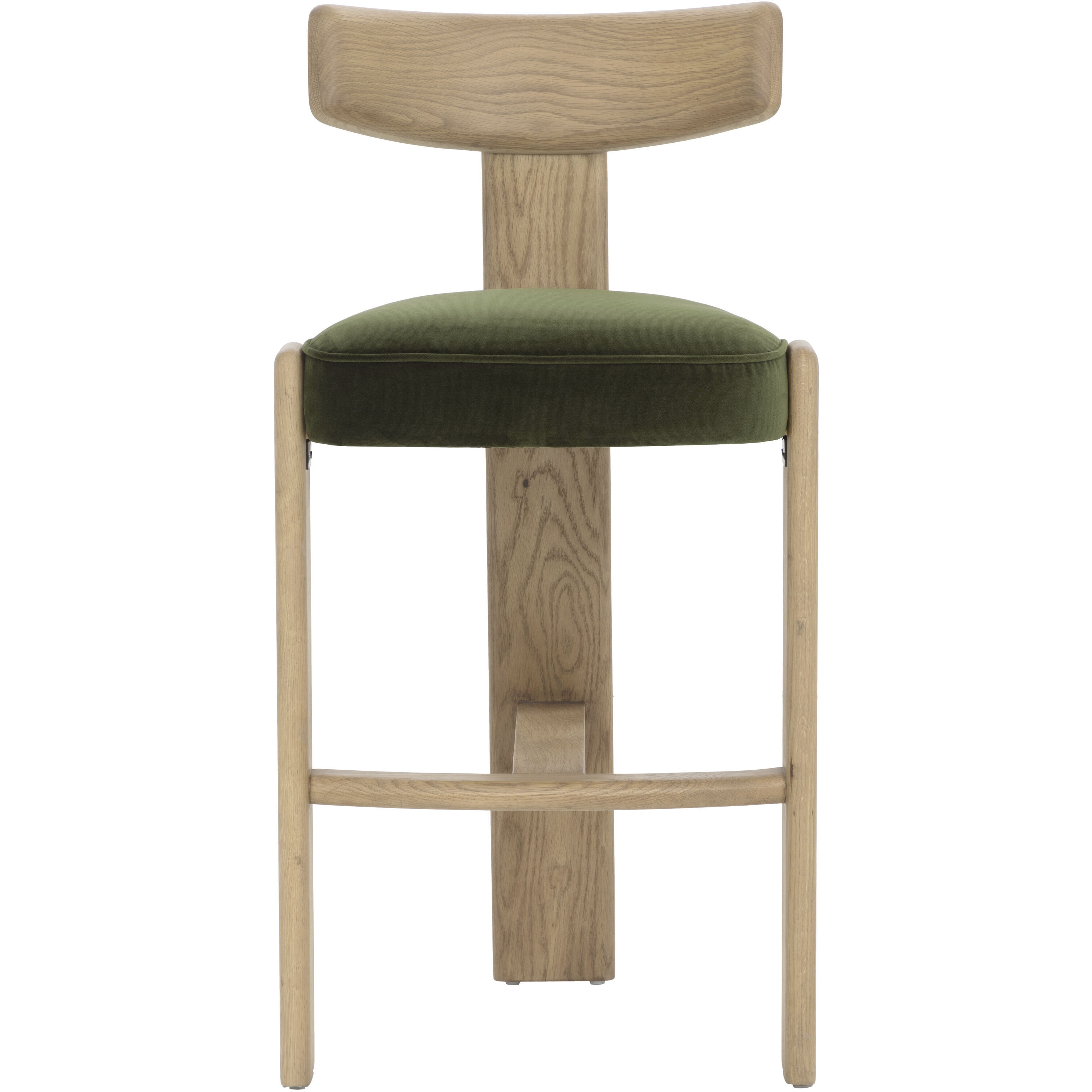 Horton 41 inch Rustic Oak / Forest Green Barstool